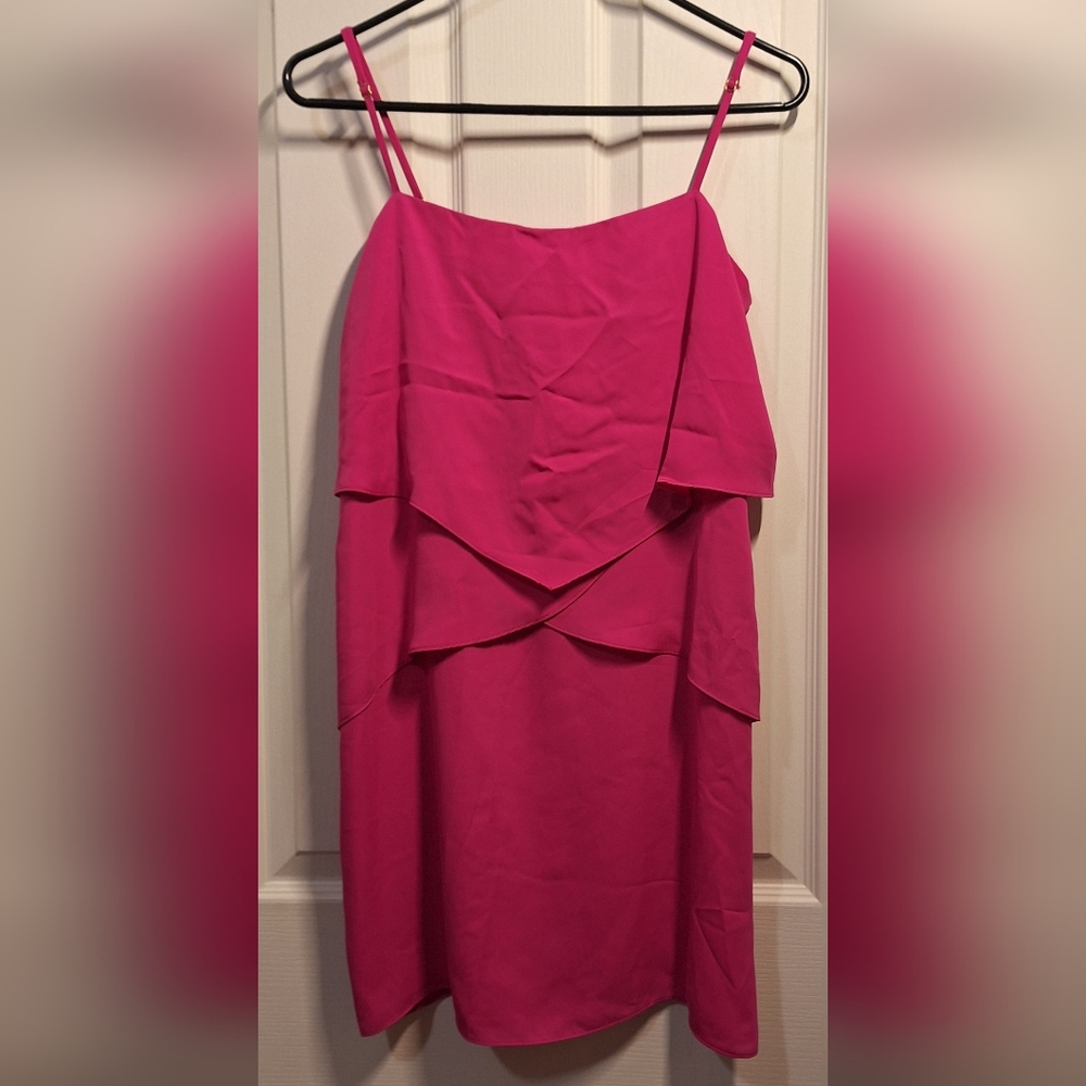 Amanda Uprichard Bright Vibrant Pink Mini Dress